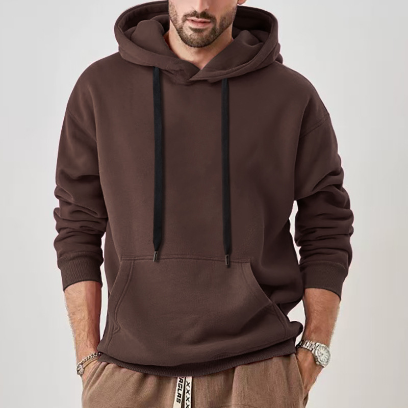 Hongpin Clothing Men's Sweatshirt Spring Heavyweight 450g Hooded Pure Color Cross-Border Trendy Brand Loose Drawstring Hat Overalls Hongpin Clothing Men's Sweatshirt Spring Heavyweight 450g Hooded Pure Color Cross-Border Trendy Brand Loose Drawstring Hat Overalls