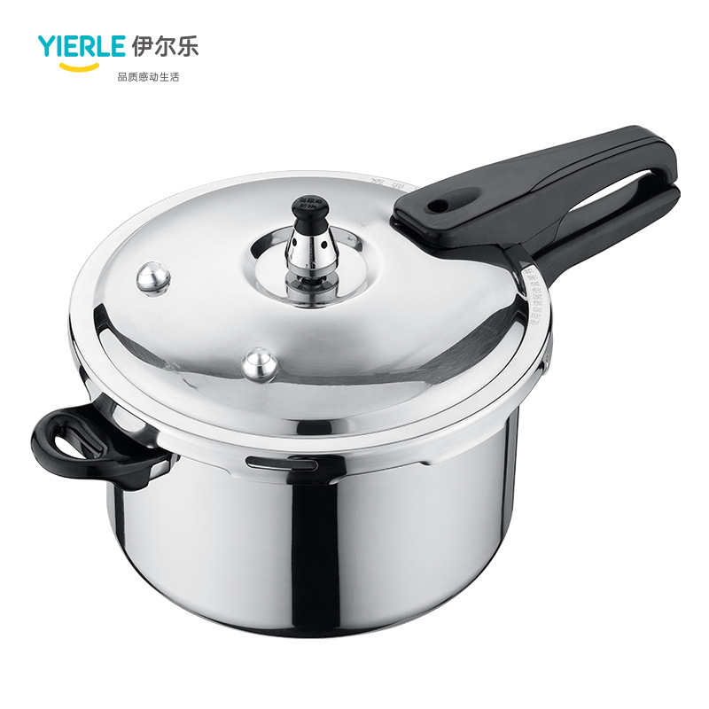 Cross-border best-selling stainless steel straight-sided high-pressure cooker, household thickened anti-explosion pressure cooker, universal for gas and induction cookers