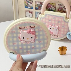 蝴蝶结镜子化妆镜台式桌面可挂ins迷你随身便携包包高颜值补妆镜