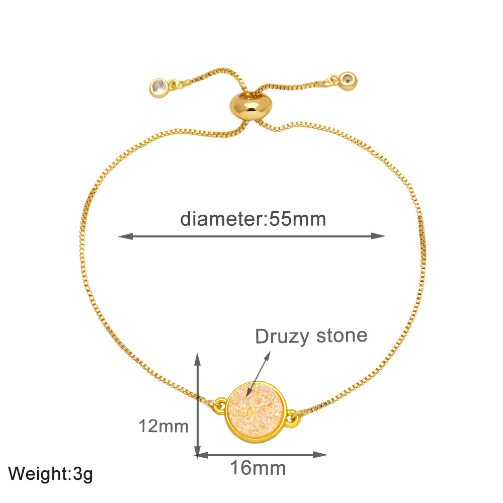 Copper 18K Gold Plated Simple Style Plating Round Bracelets display picture 9