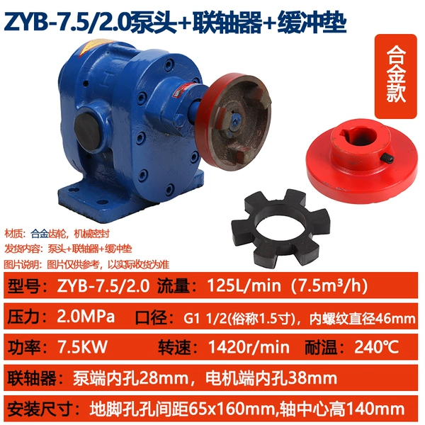 Alloy model: ZYB-7.5/2.0 pump head-factory direct sales