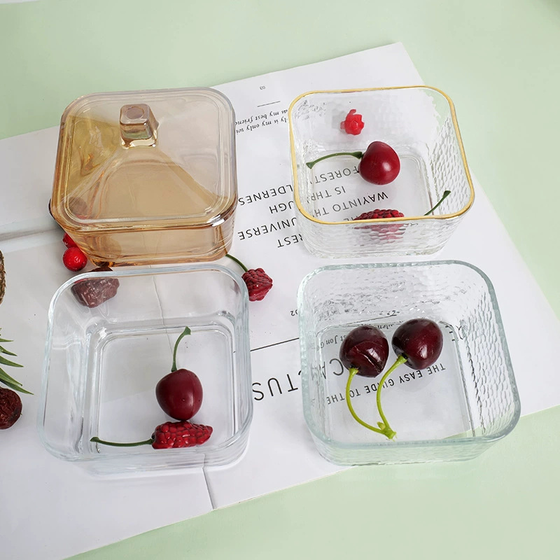 Скандинавские легкие и роскошные творческие домашние стеклянные тарелки с фруктовыми вилками и орехами