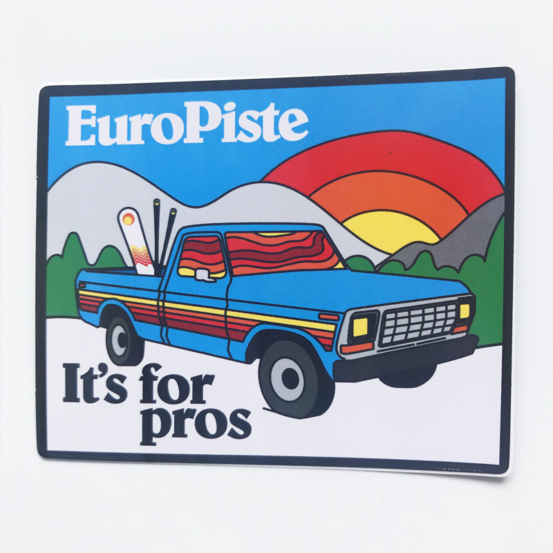 厂家专业制作外贸PVC贴纸外贸PVC贴花Vinyl彩色印刷贴纸量大价优