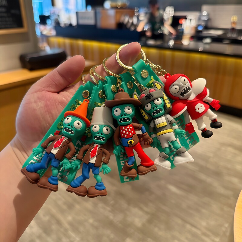 Cross-Border Large-Sized Popular Plants Vs. Zombies Keychain Backpack Pendant Game Merchandise Plush Toy Hanging Decoration Cross-Border Large-Sized Popular Plants Vs. Zombies Keychain Backpack Pendant Game Merchandise Plush Toy Hanging Decoration