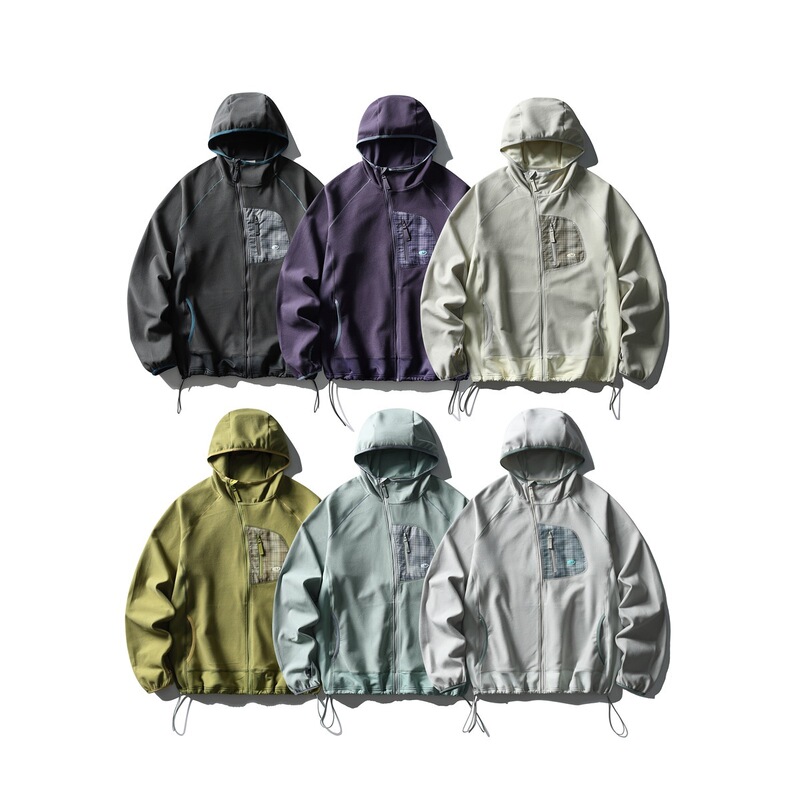 Rumeng Japanese-style retro functional patchwork plaid windbreaker for men, autumn outdoor hooded versatile casual jacket Rumeng Japanese-style retro functional patchwork plaid windbreaker for men, autumn outdoor hooded versatile casual jacket