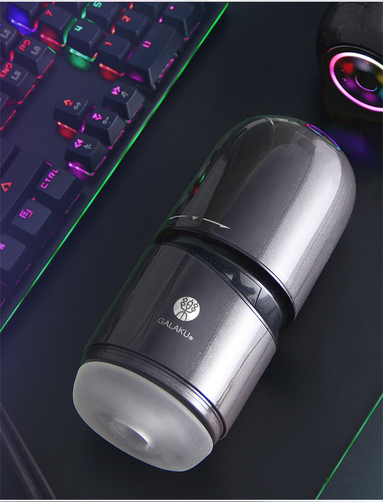 GALAKU Small Steel Cannon APP-Controlled Male Masturbator with USB Charging — detail image 49