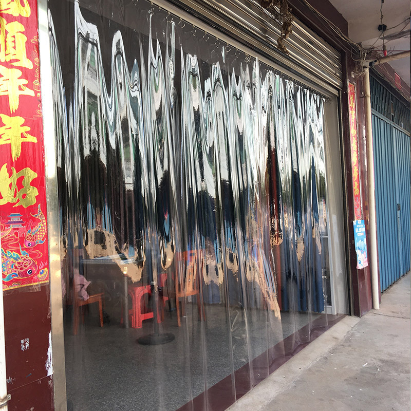 Transparent Door Curtain for Wind and Rain Protection, Waterproof Pvc Outdoor Plastic Curtain, Heat Insulation and Warmth Preservation, Soft Crystal Panel for Bay Windows and Windows