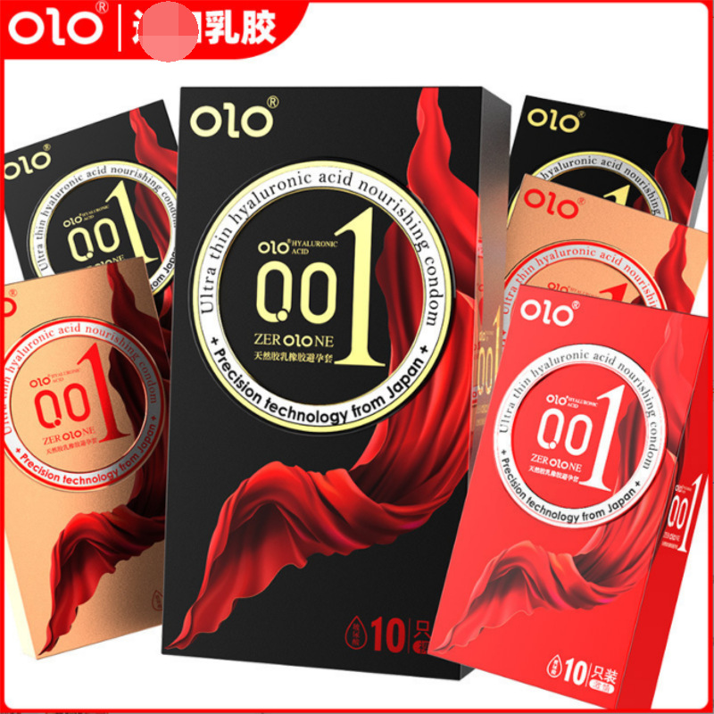 OLO赤薄001避孕套方包玻尿酸避孕套成人计生用品批发代发安全套