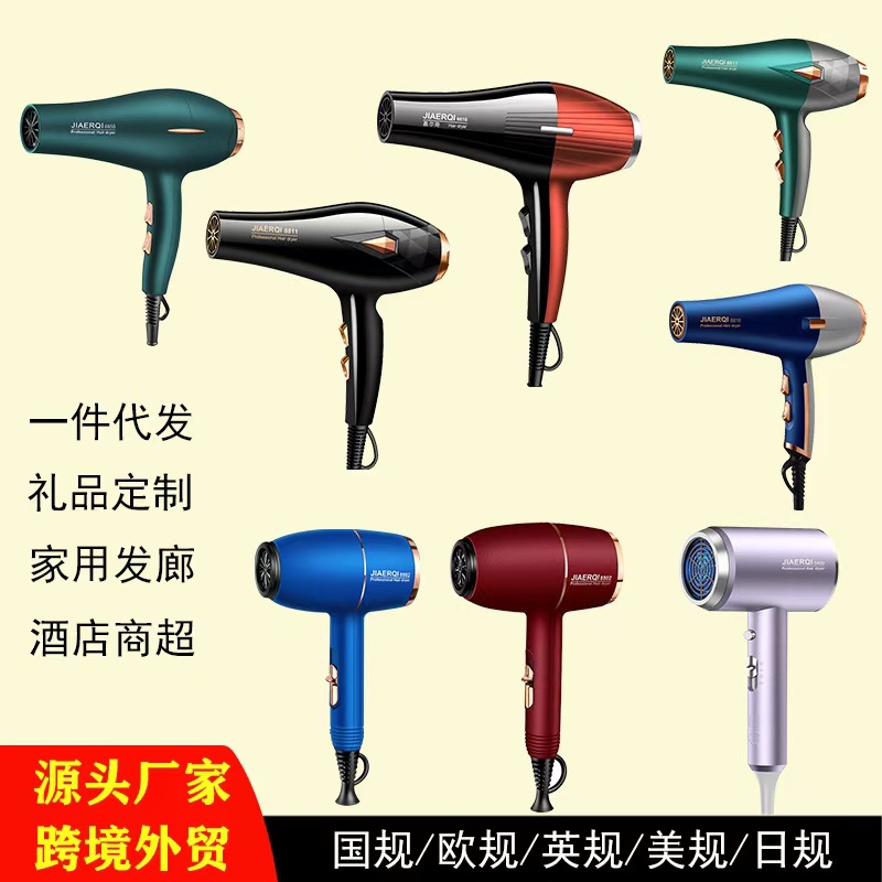 Foreign trade cross-border electric hair dryer high-power hair salon home hot and cold wind big wind hair dryer factory direct trembles