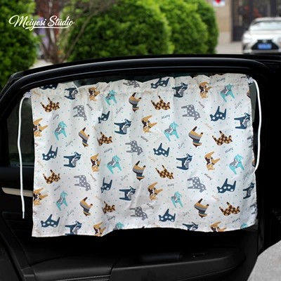 Summer Car Window Sunshade Curtain Car curtains - little-pony-suction-cup-curtain