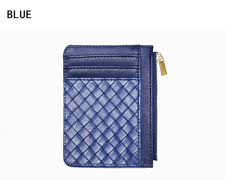 45g Weight Pu Leather Material Solid Color Pattern Unisex Gender Light Grey, Red, Blue, Black Color Korean New Simple Multi-card Position Ultra-thin Purse 25