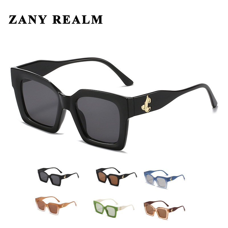 Gafas de sol cuadradas con montura de color degradado, gafas de sol de calidad para comercio exterior transfronterizo, resistentes a la radiación, suministro directo de fábrica.