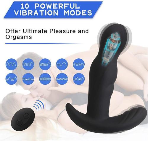 Rotating anal plug wireless remote control prostate massager anal vibration masturbator adult sex products wholesale