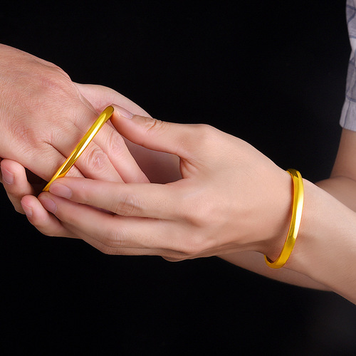 Vietnamese sand gold bracelet for women, simulated gold-plated 999 pure dragon and phoenix jewelry, fake gold copper bracelet, hand jewelry wholesale
