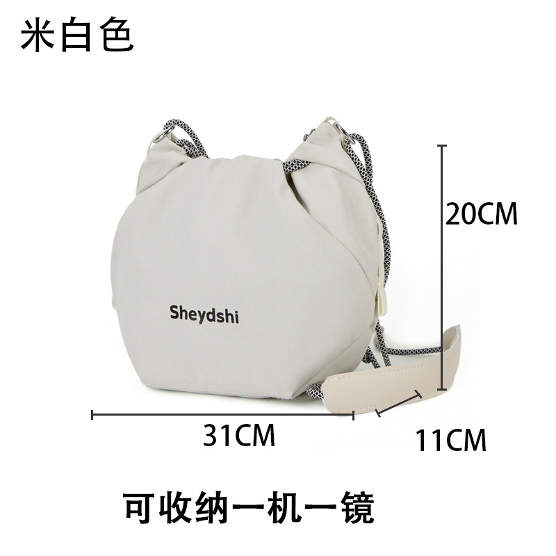 マイクロシングルカメラバッグ一眼レフ収納バッグインナーバッグ束口バッグ大容量シングルショルダーバッグレンズ斜めがけショルダーバッグ軽い