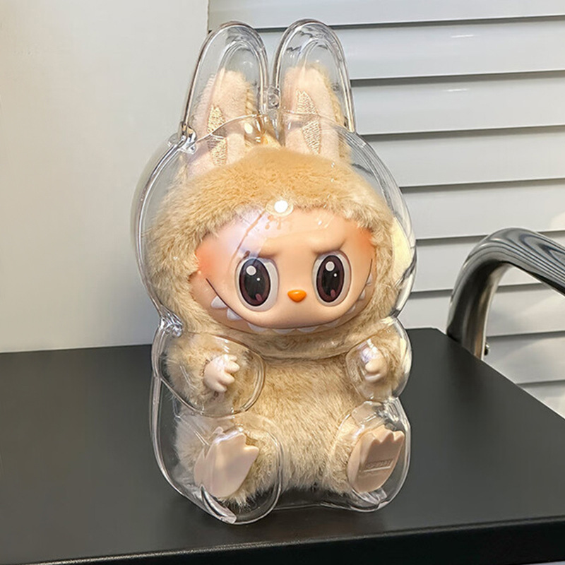CRYBABY 泣き人形保護ケース HD 透明ビニール人形バッグ保護カバー labubu 収納旅行ダストカバー|undefined