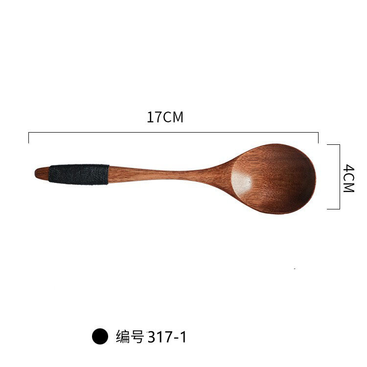 17*4cm 오래된 페인트 뾰족한 둥근 숟가락-317-1
