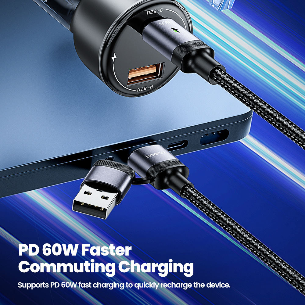 Toocki Lightning 2-in-1 Charging Cable For Apple And Huawei Devices_voghion.com
