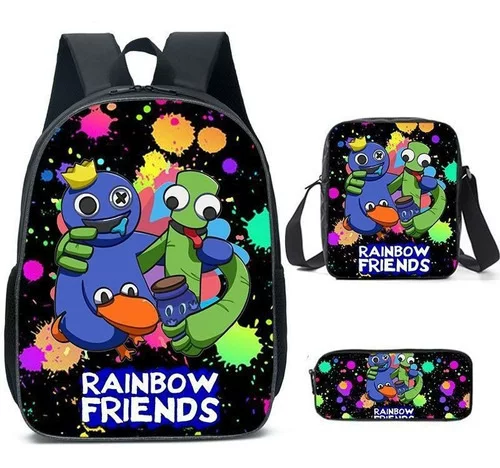 (Cross-border trading), trend rainbow retro backpack for friend