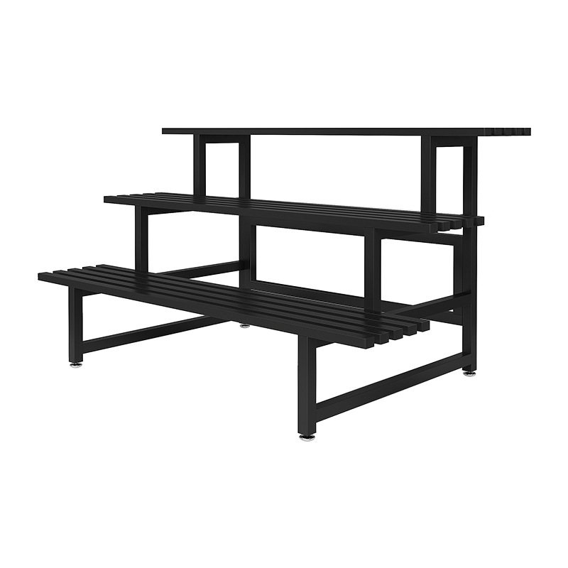 Estante de flores de acero inoxidable patio exterior balcón hierro forjado escaleras multicapa estante de maceta sala de estar piso estante de flores