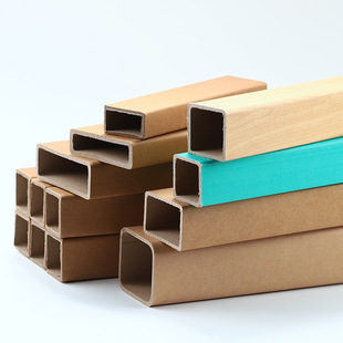 Square Paper Tube for Transporting Anti-Collision Light Tubes, Paper Tube Lighting, Courier Packaging, Reinforced Square Paper Tube