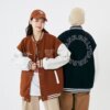 Autumn lovers brown American style Retro mlb coat spring and autumn new pattern vintage Casual jackets