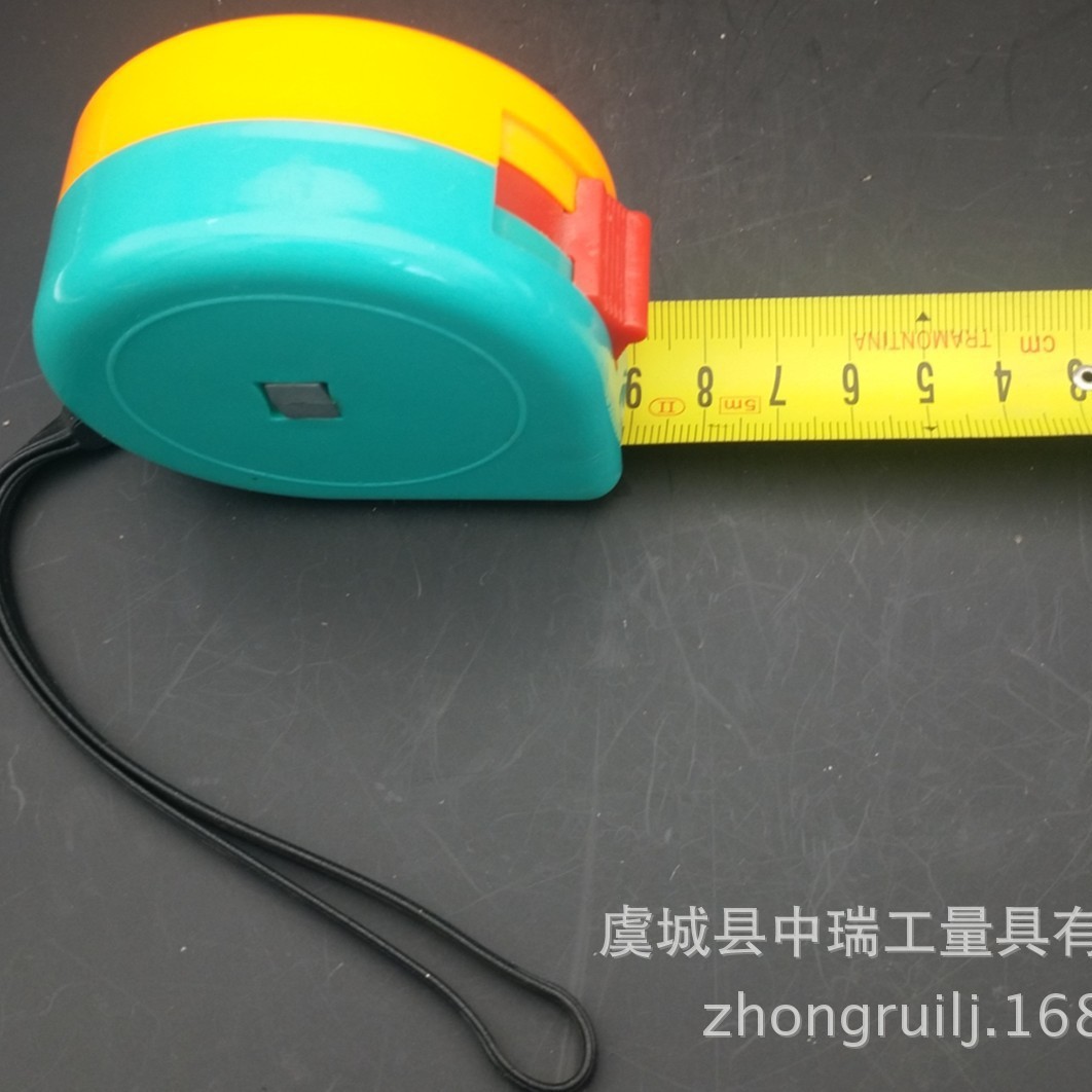 厂家供应7.5m25mm黄蓝强力盒双面字尺带 强磁钢卷尺