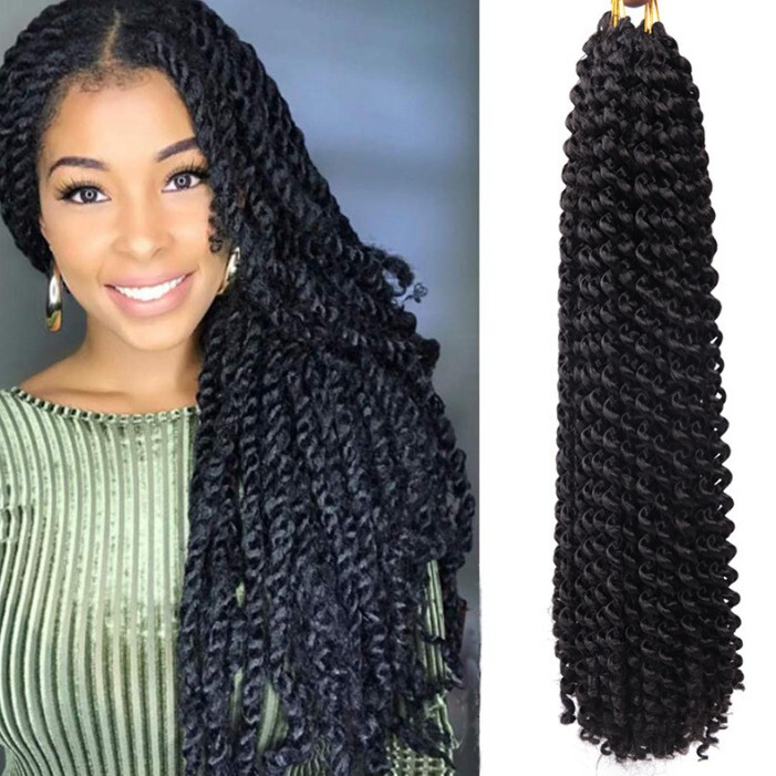 新款Passion Twist Crochet Braids Hair钩针假发水波纹18|undefined