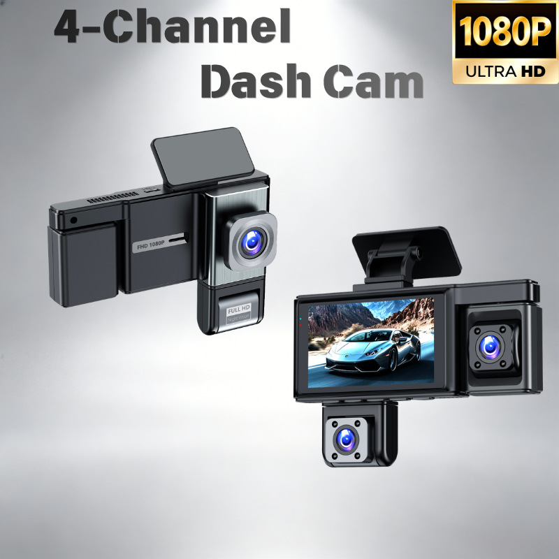 Cross-border C8 Dash Cam WiFi Four-Lens 1080P HD Car DVR Mobile Phone Connection Reverse Camera