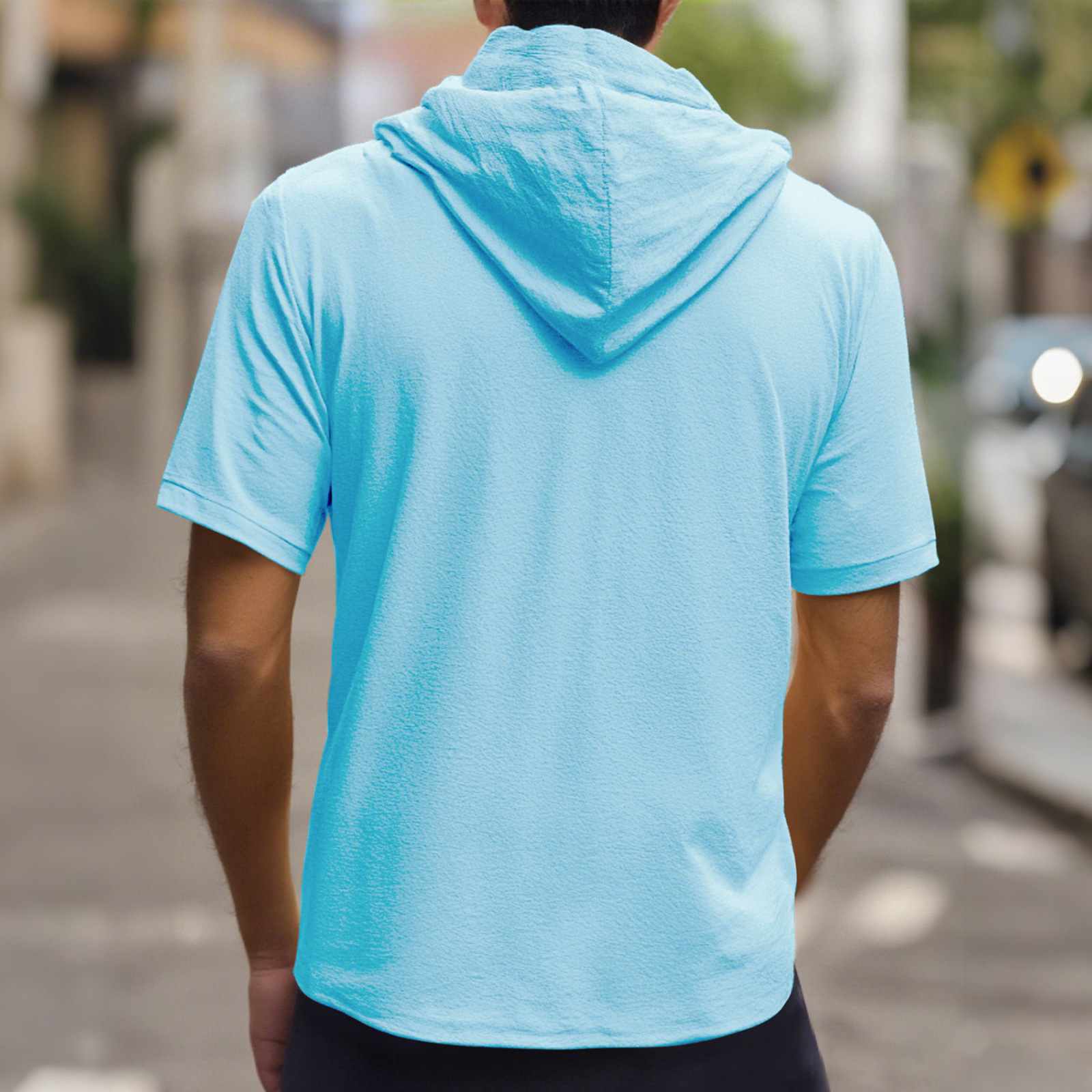 Amazon americano lino camisa de hombre comercio exterior moda ocio verano transpirable delgado con capuzas de manga corta chaqueta cardián