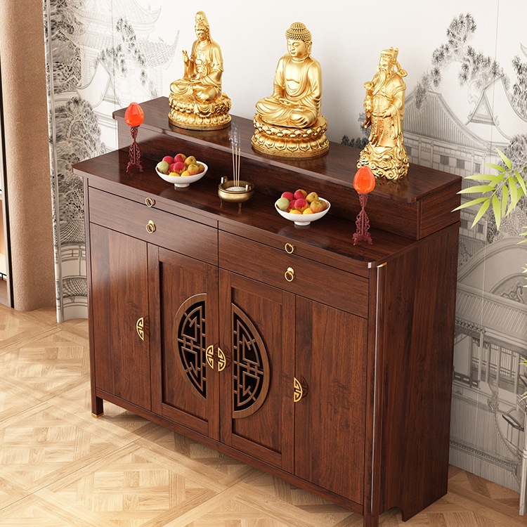Solid Wood Offering Table for Home Use, Offering Table for Worship, Altar, Buddha Table, Living Room, New Chinese Style Altar, Economical Buddha Table