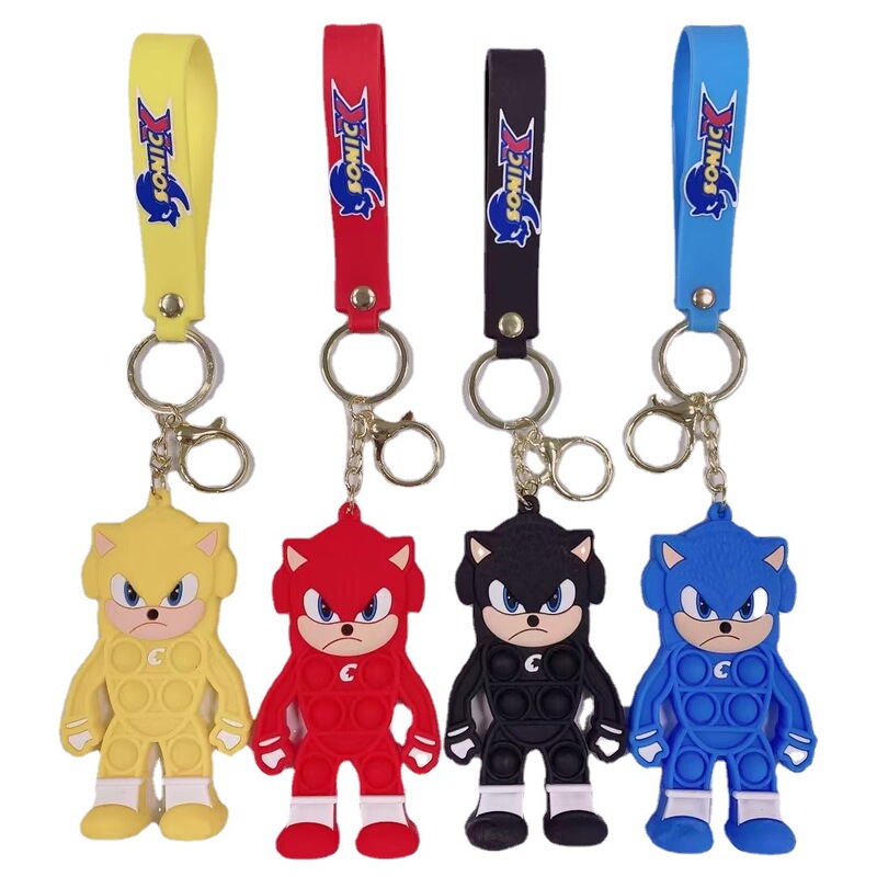 Sonic Doll Keychain Anime Pendant Silicone Creative Small Gift Car Keychain Business Gift Sonic Doll Keychain Anime Pendant Silicone Creative Small Gift Car Keychain Business Gift