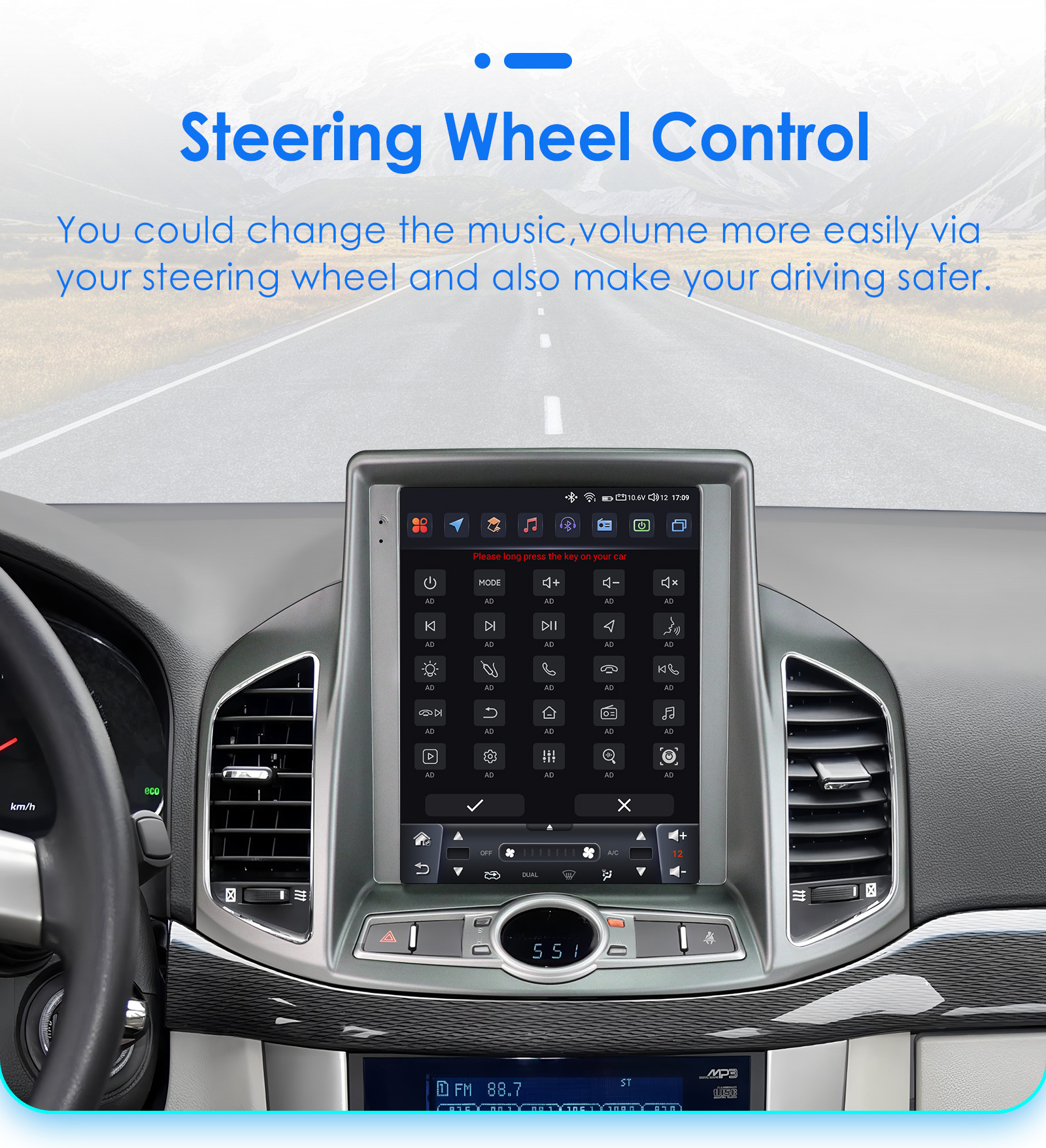 Suitable for 11-17 Models of Chevrolet Captiva Android Vertical Screen Central Control Gps Smart Car Navigation