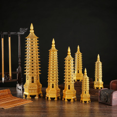 黃銅十三層文昌塔擺件辦公室客廳書房書桌客廳裝飾工藝品擺件
