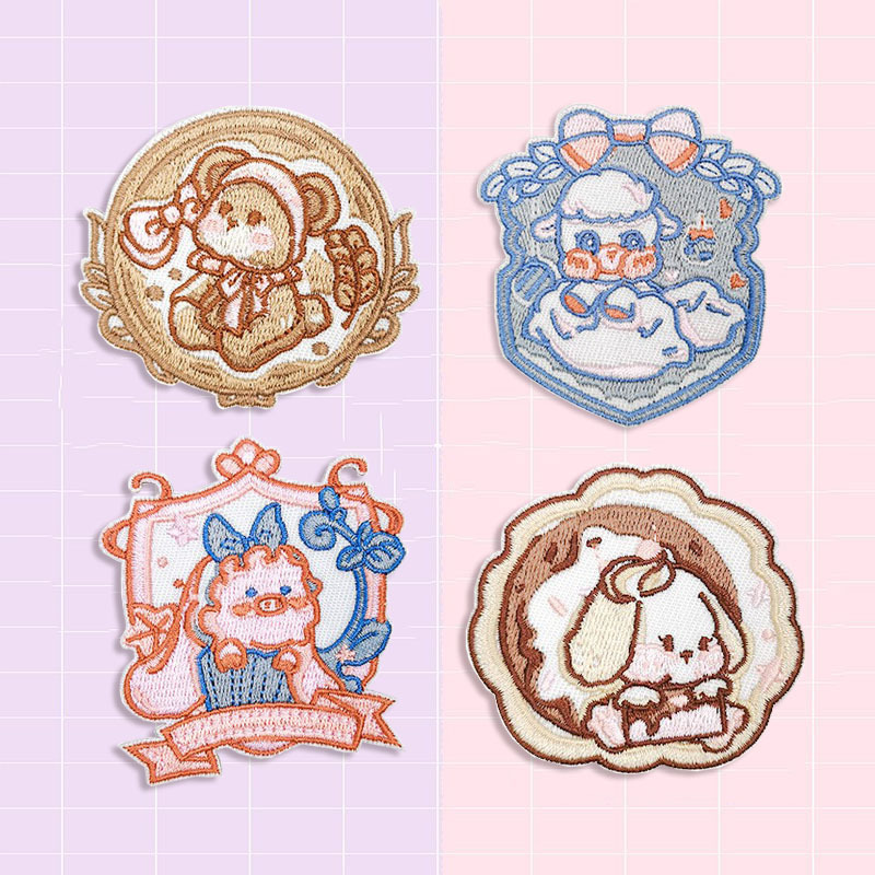 电脑绣花章diy手工刺绣徽章胸针卡通布贴校服臂章贴批发刺绣贴diy