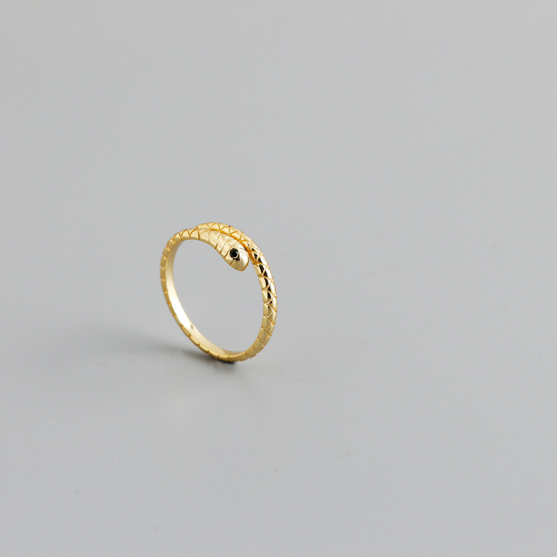 Fashion Snake Sterling Silver Plating Open Ring 1 Piece