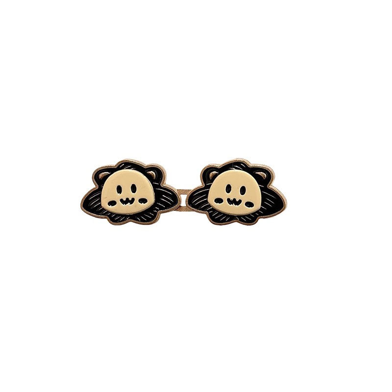 Pantalones de cintura apretada artefacto pequeño león botón de cintura ajustado elástico botón de cintura jeans botón de tamaño pequeño