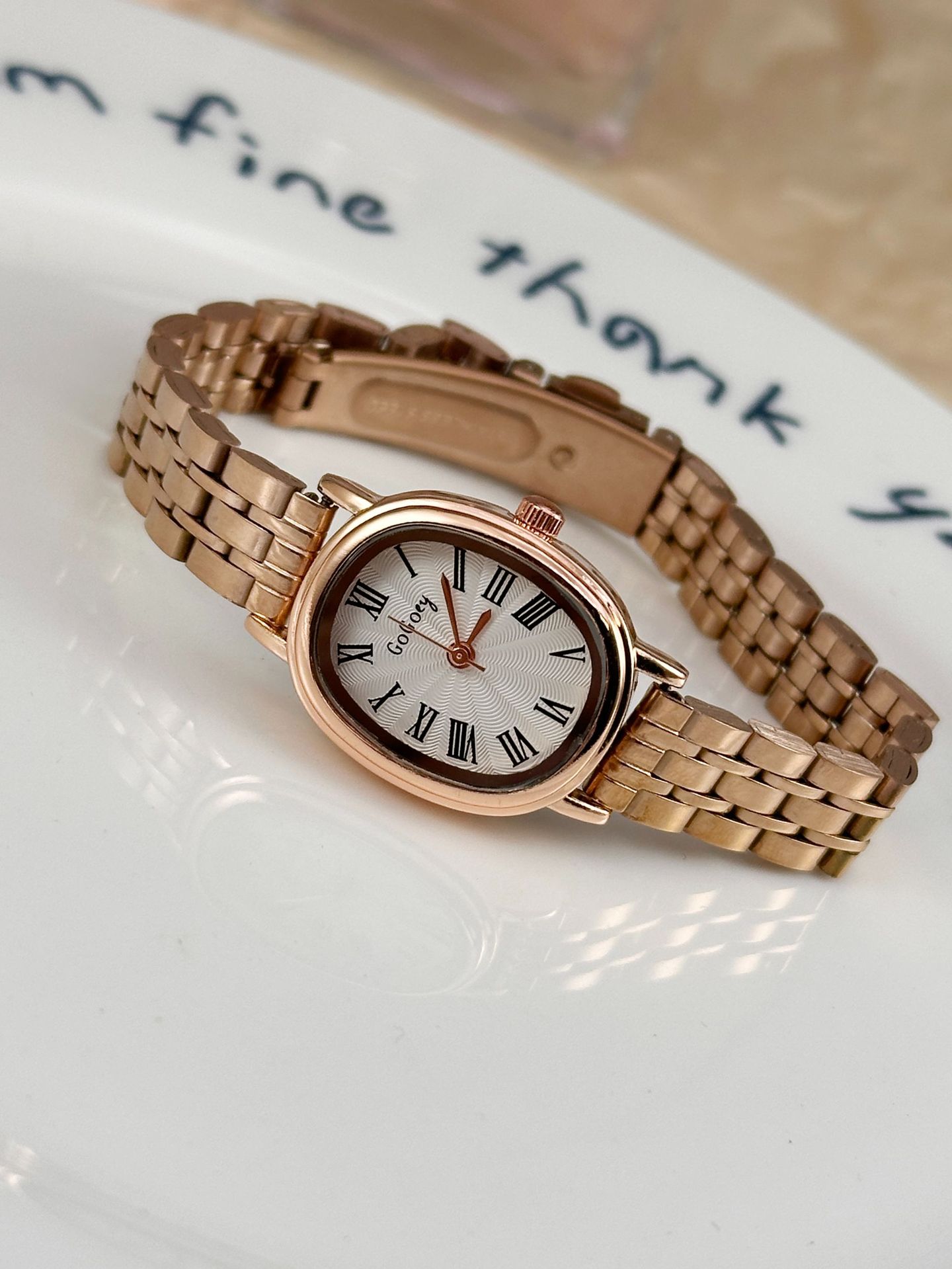 50g Weight Ordinary Glass Mirror Material Stainless Steel Strap Material Watch Classification Pointer Display Type Folding Buckle Buckle Style Round Dial Shape Casual, Holiday Occasion Quartz Movement Solid Color Pattern All Seasons Season Women's Gender Casual Style Casual Solid Color Other Printing (Printing) Quartz Watch 16