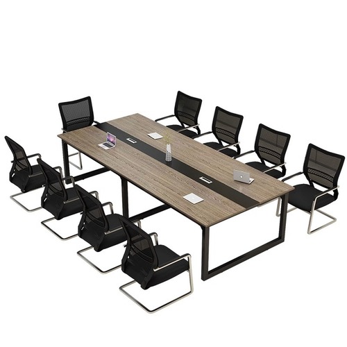 Meeting table, long table, minimalist modern office desk and chair set, small conference room, negotiation table, long desk, workbench