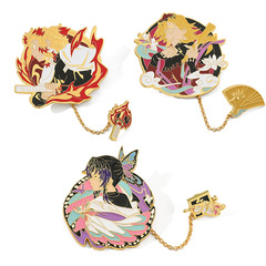 Cross-border Bestselling Anime Demon Slayer Series Pin Demon Slayer Cartoon Character Metal Badge