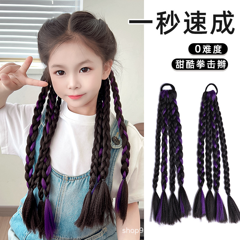 미스트 퍼플 1쌍 [4가닥 땋기]