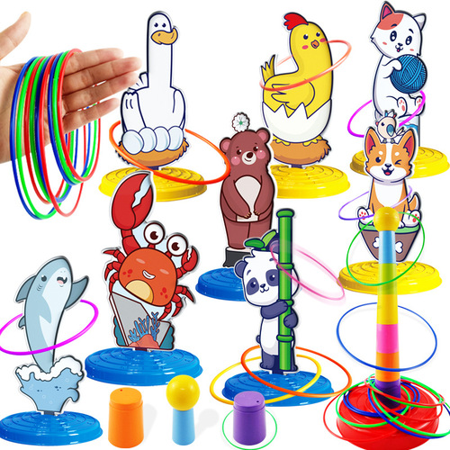 Cross-border amusement park, night market, street stall, ring throwing, ring toy, children's parent-child casual interactive game