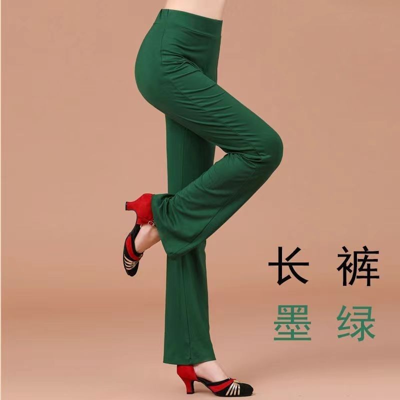 女性用ダンスパンツ モーダルストレート マイクロフレアダンスパンツ ブラック プラクティスパンツ トレーニングウェア クラシックダンスパンツ|undefined