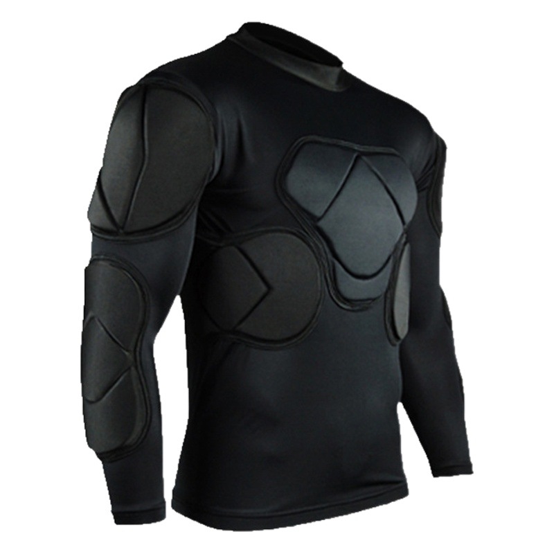 New Long-Sleeved Goalkeeper Uniform Set for Children and Adults, Thickened Goalkeeper Suit with Knee Pads, Elbow Pads, Helmet, and Protective Gear