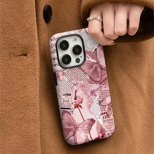 高级感蝴蝶手机壳IP17新款苹果16promax双层防撞壳15pm硬工厂直销