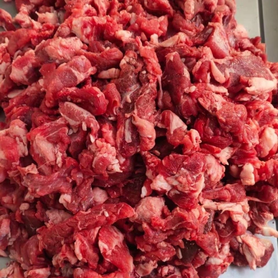 清真国产原切牛碎肉新鲜牛肉无添加优质黄牛剔骨碎肉原汁原味煮炖