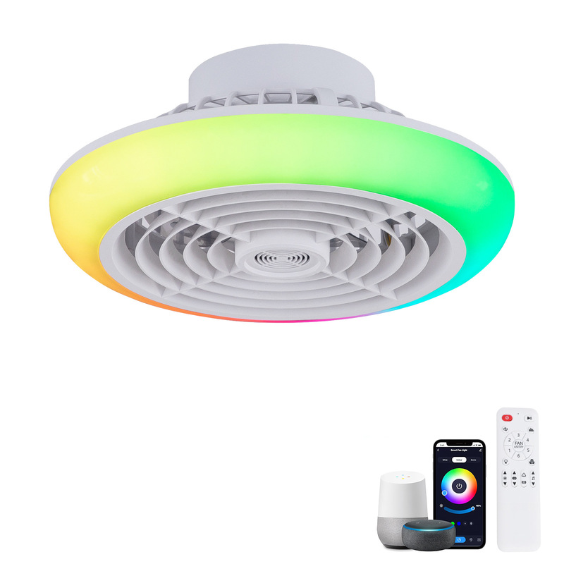 Amazon Explosions RGB Colorful Ceic Fan Nordic Home Bedroom Restaurant LED Smart Bluetooth Music APP Amazon Explosions RGB Colorful Ceic Fan Nordic Home Bedroom Restaurant LED Smart Bluetooth Music APP