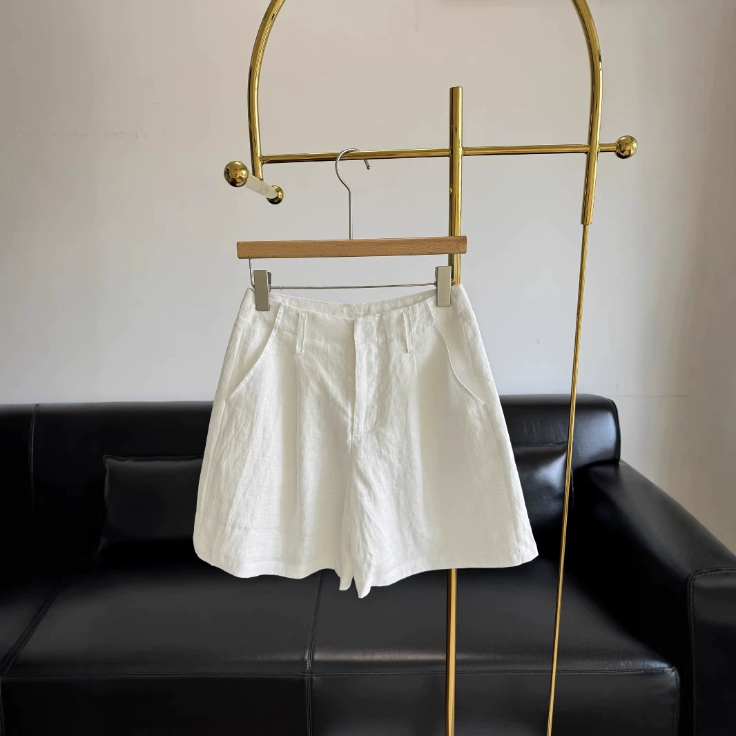 25ss весенне-летние женские свободные льняные брюки 250626