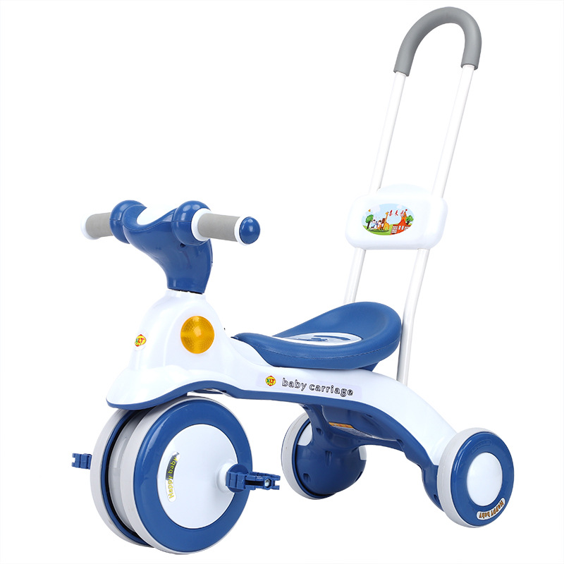 1-3-8 años bebé montando triciclo para niños bicicleta al aire libre cochecito de bebé con luz musical