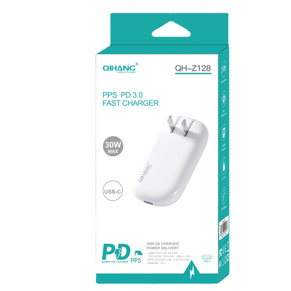 QIHANG PD30W快充数据线充电器适用于12/11promax/x/xs/8P/xr/13